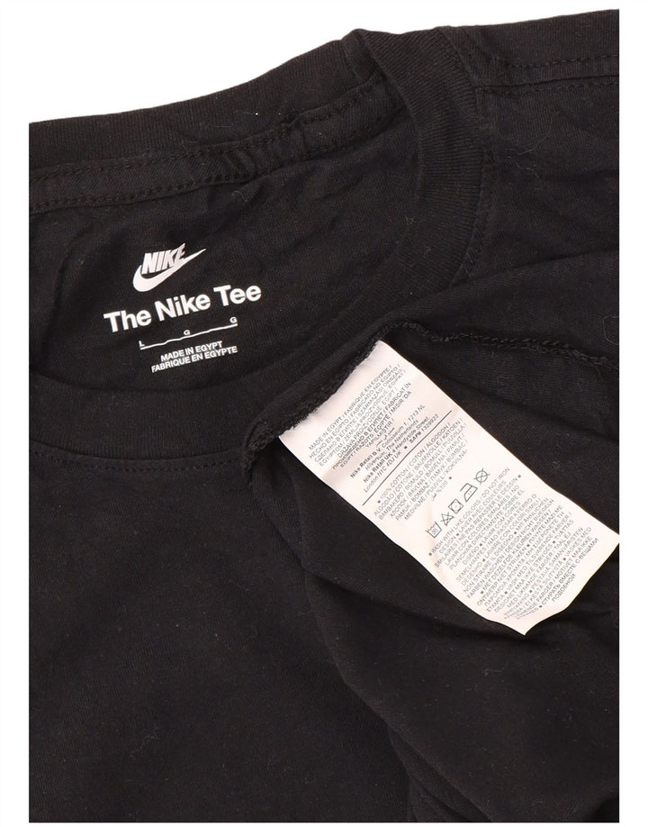 Nike T-shirt top til mænd, stor sort bomuld