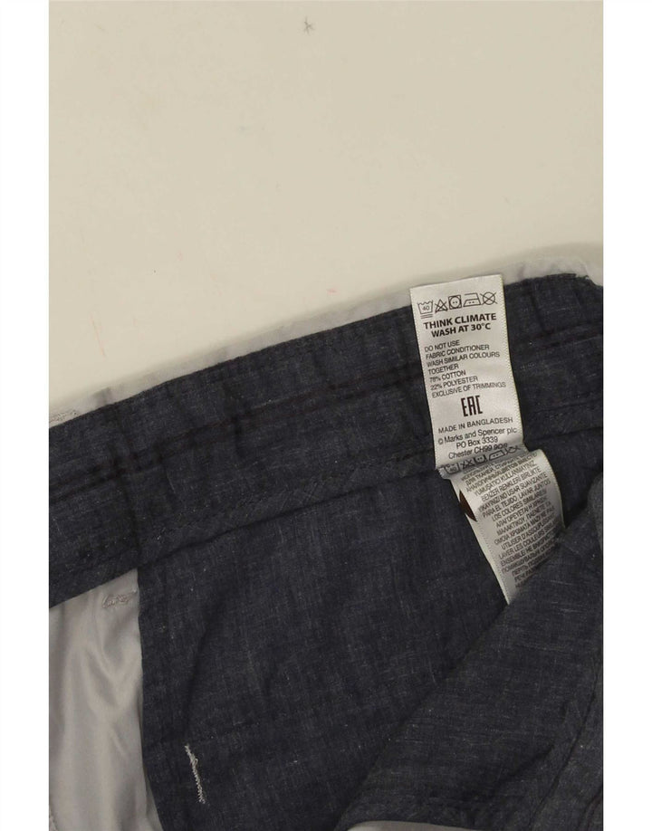 Marks & Spencer Chino Shorts til mænd W34 Large Grå Bomuld