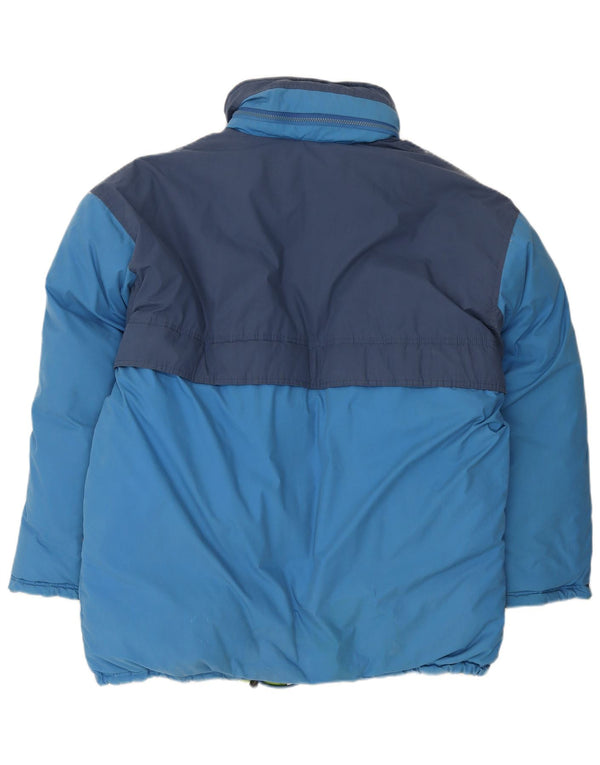 Diadora Herre Hætte Loose Fit Skijakke UK 42 XL Blå Colourblock