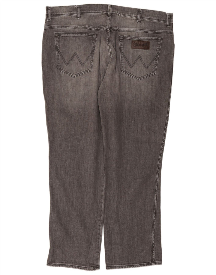 WRANGLER Herre Texas Stretch Straight Jeans W40 L30 Grå Bomuld