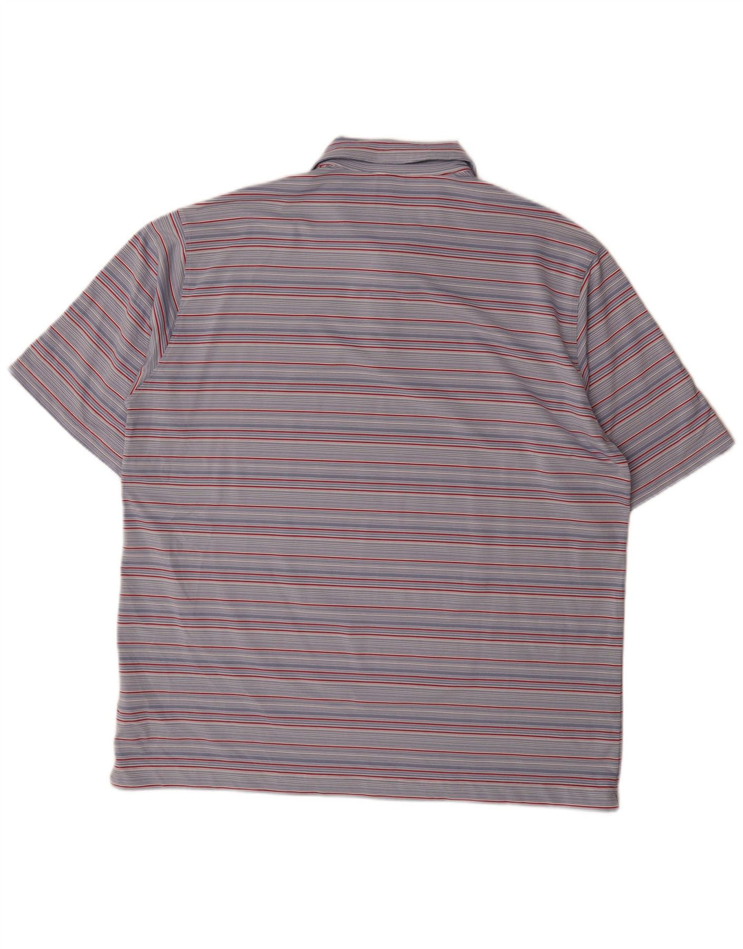 Nike poloskjorte til mænd UK 45/47 XL blå stribet polyester