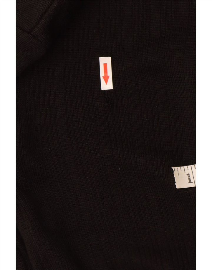Vintage herre cardigan sweater lille sort uld