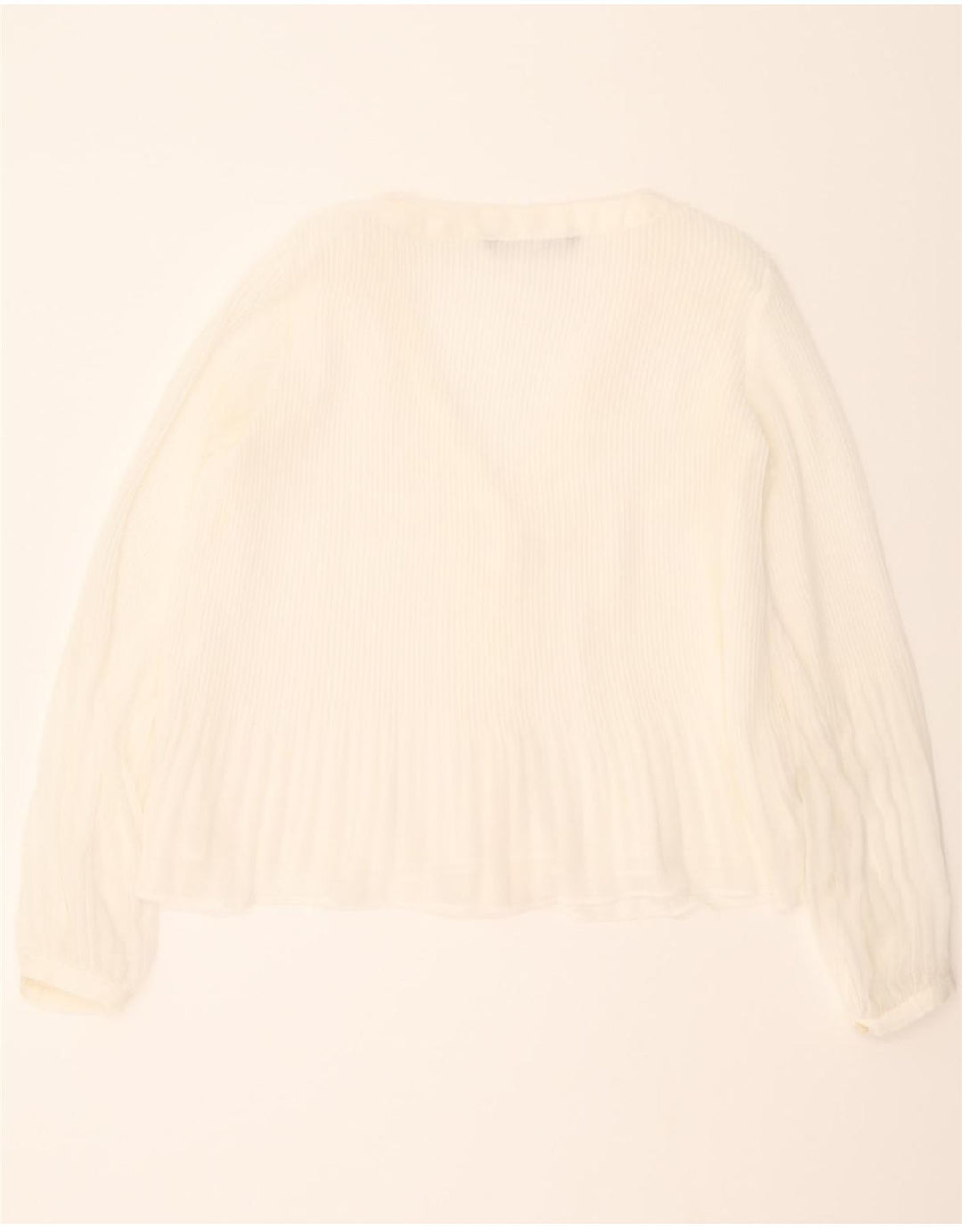 ZARA Womens Shirt Blouse UK 14 Medium White Polyester Vintage Zara and Second-Hand Zara from Messina Hembry 