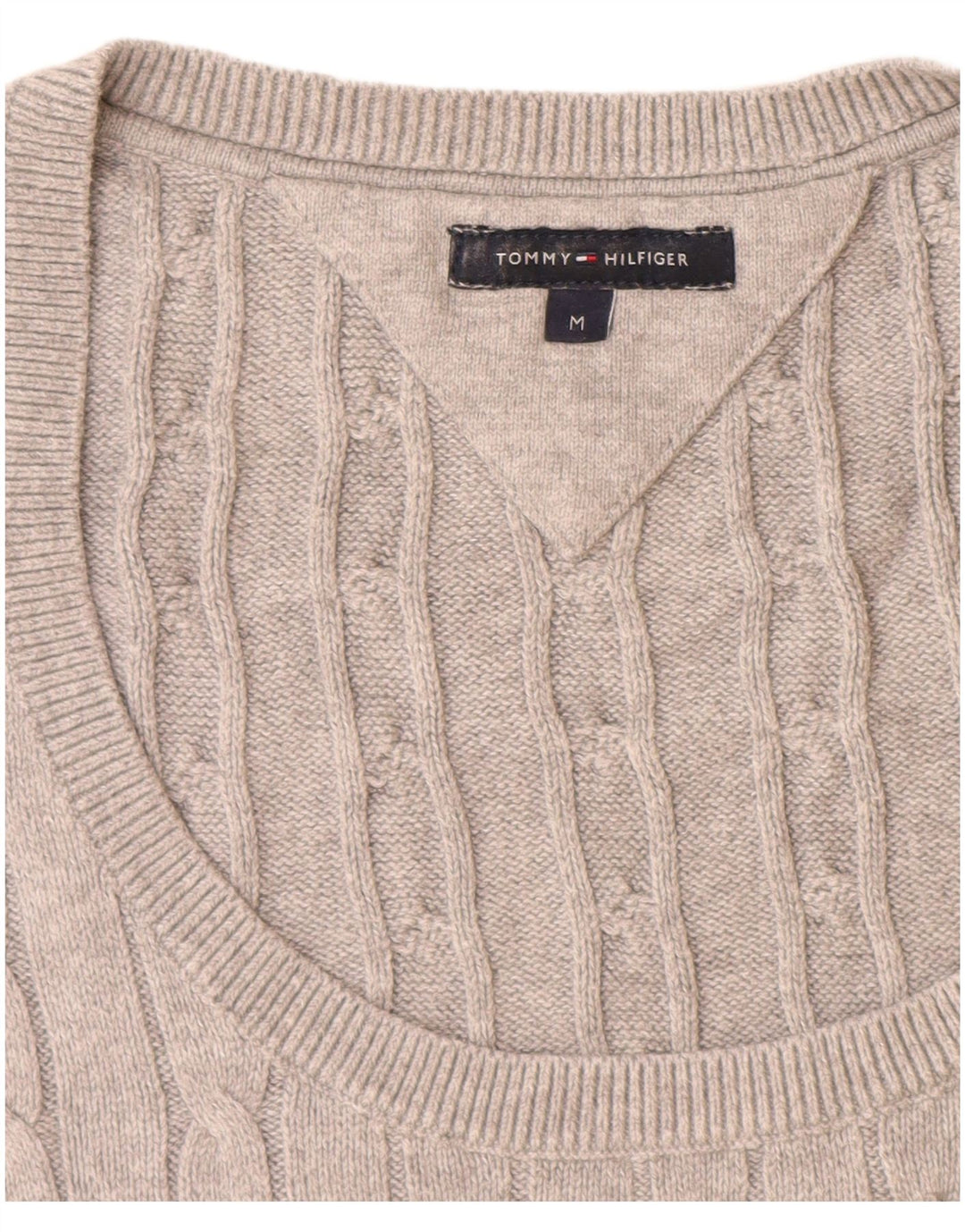 Tommy Hilfiger Dame Boat Neck Jumper Sweater UK 12 Medium Grey