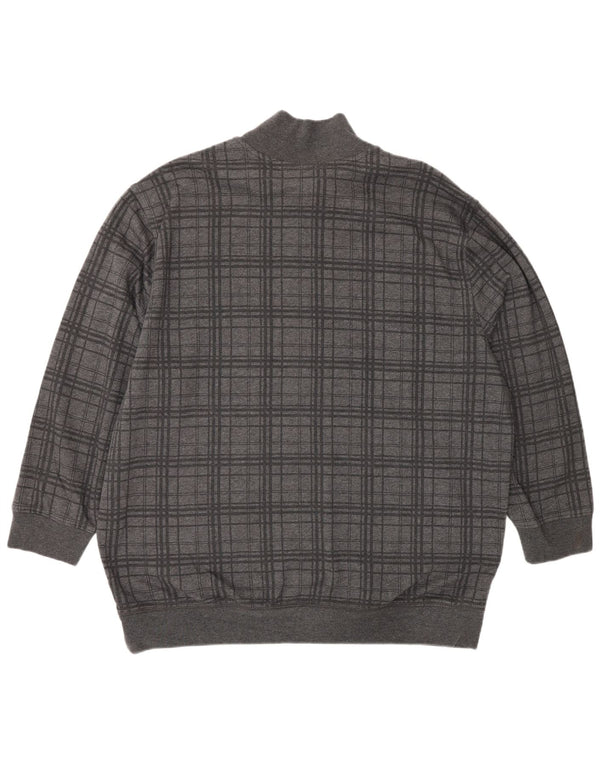 Nautica sweatshirt med lynlås til mænd 2XL grå ternet