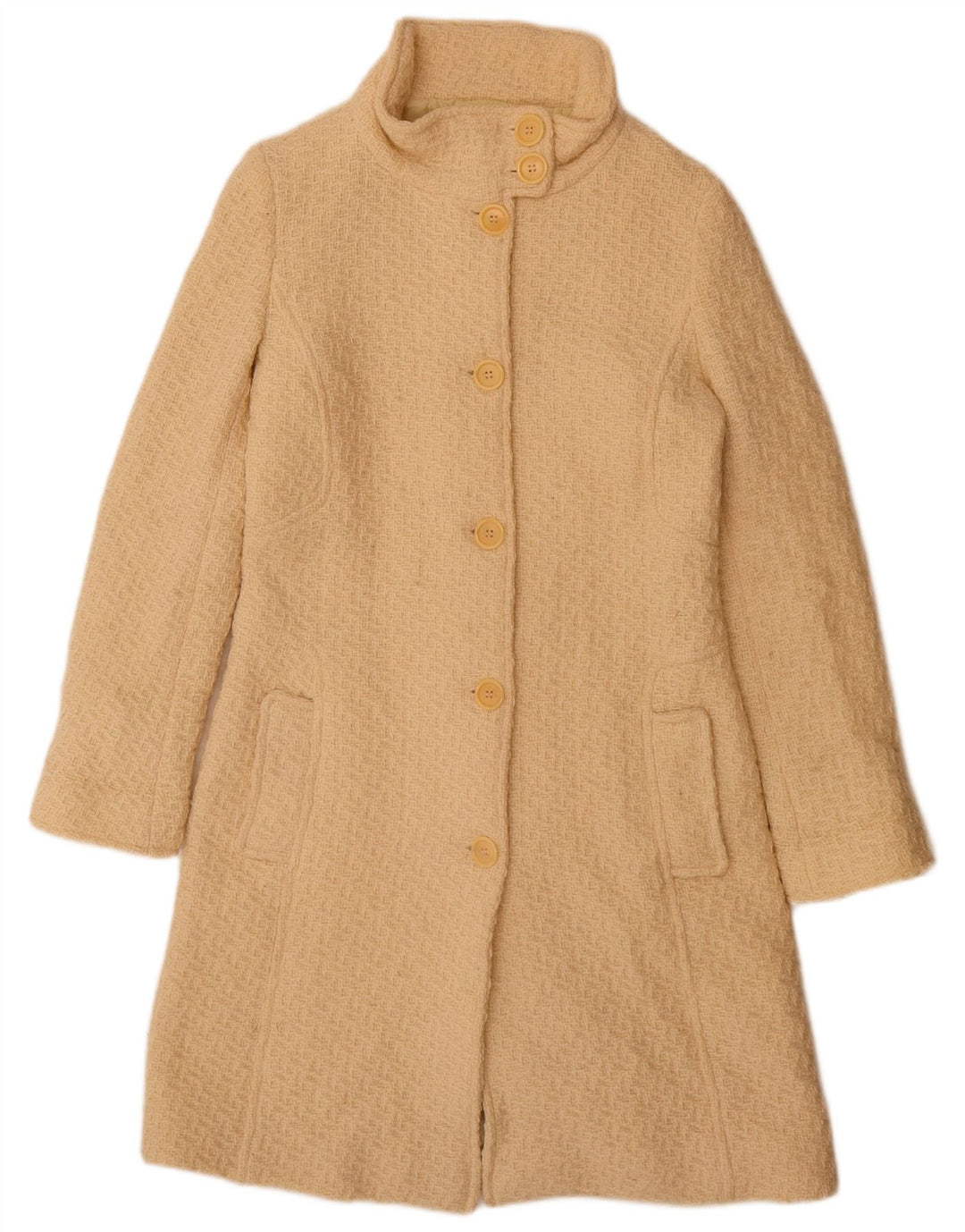 Intrend Dame Overfrakke UK 14 Medium Beige Virgin Wool
