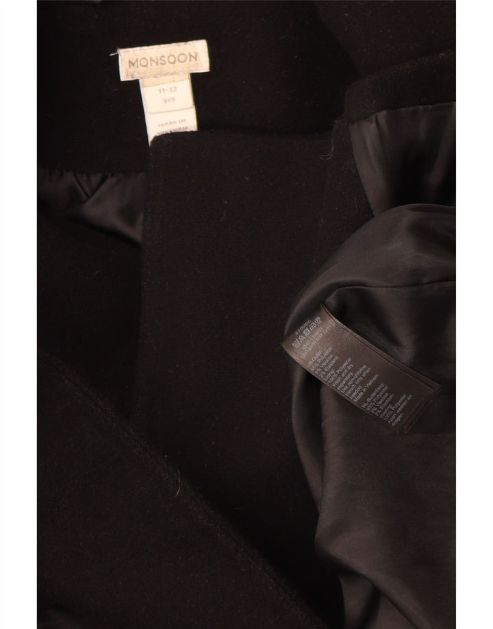 Monsoon Boys Hooded Pea Coat 11-12 år sort polyester