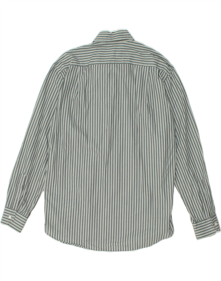ROCCOBAROCCO Mens Shirt Size 16 1/2 42 Large Grey Striped Cotton Vintage Roccobarocco and Second-Hand Roccobarocco from Messina Hembry 