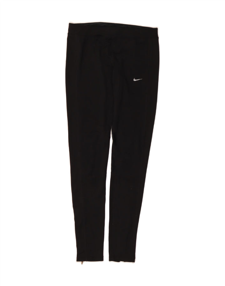 NIKE Womens Dri Fit Leggings UK 12 Medium  Black Vintage Nike and Second-Hand Nike from Messina Hembry 