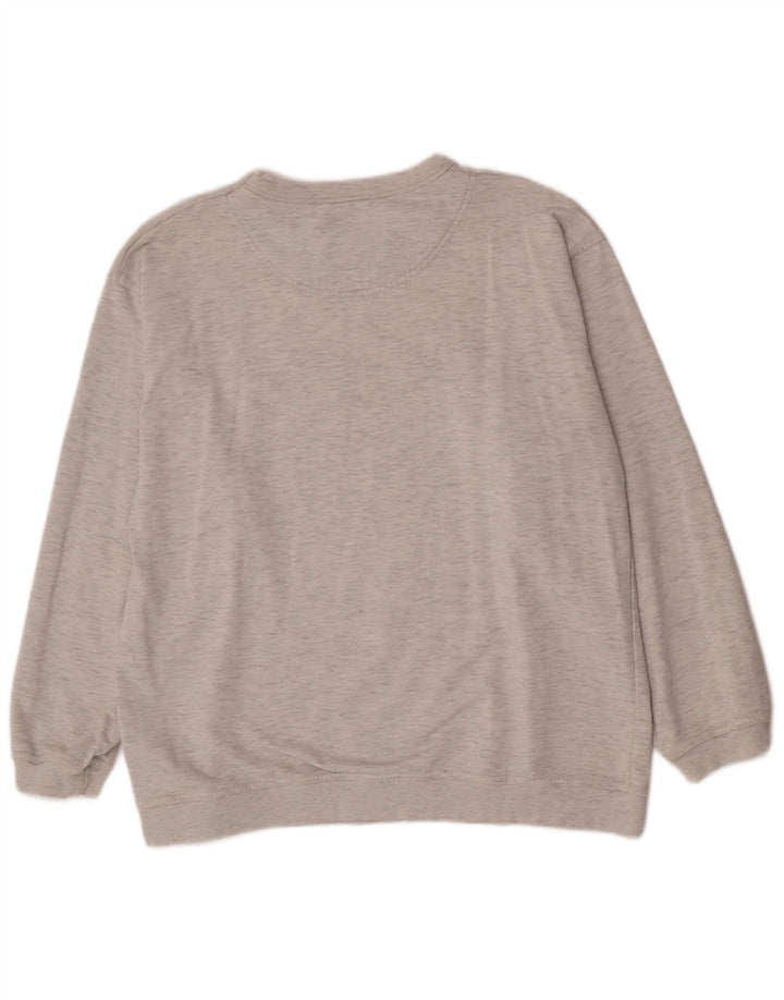 Champion Herre Grafisk Sweatshirt Jumper Large Grå Flecked Bomuld