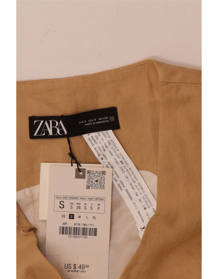 Zara damevest UK 10 Lille beige hør