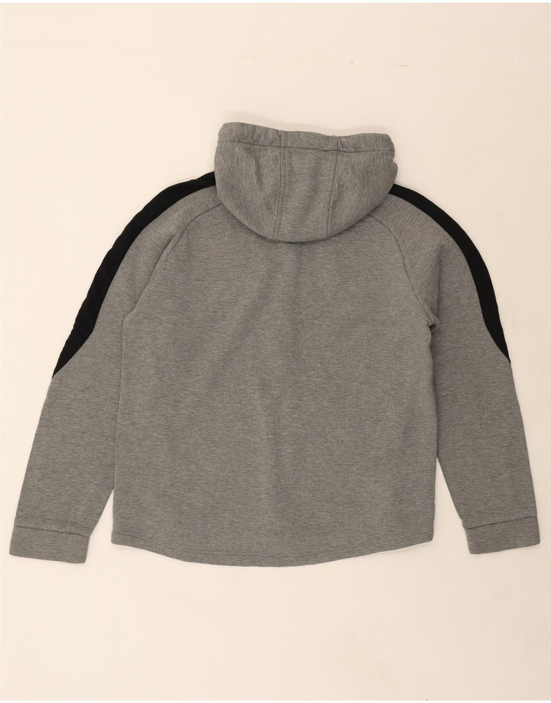 PUMA Mens Zip Hoodie Sweater Large Grey Colourblock Cotton Vintage Puma and Second-Hand Puma from Messina Hembry 