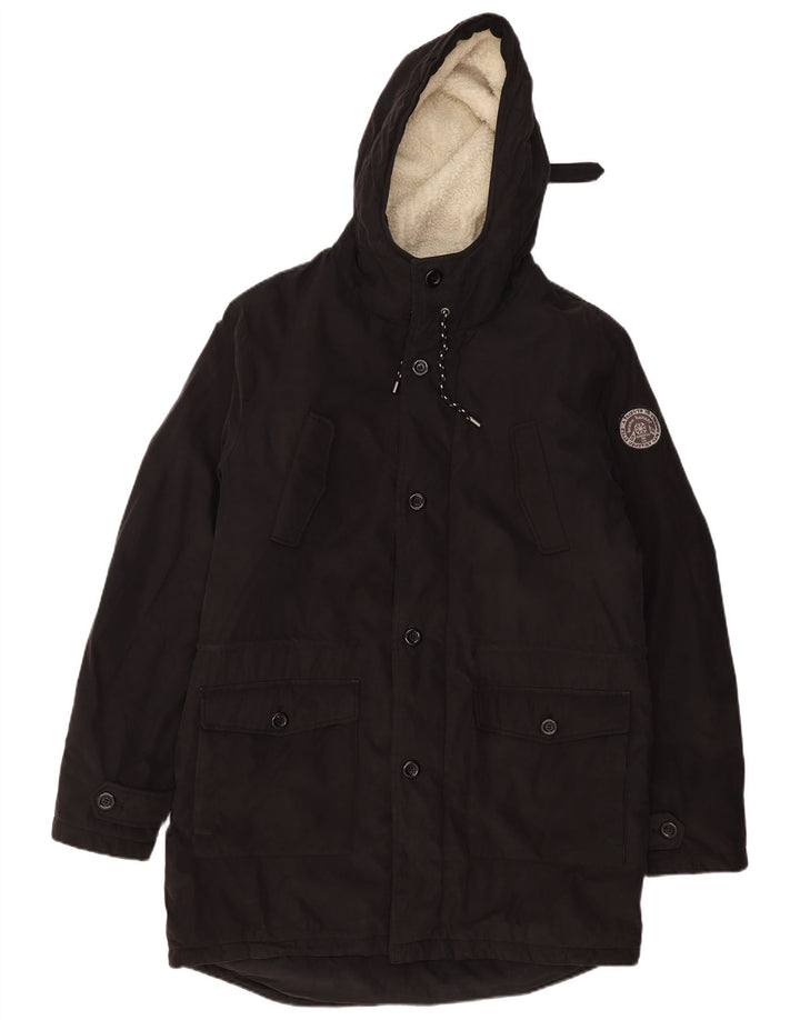 Bruno Banani Herre Hooded Parka Jacket UK 42 XL Sort Polyamid