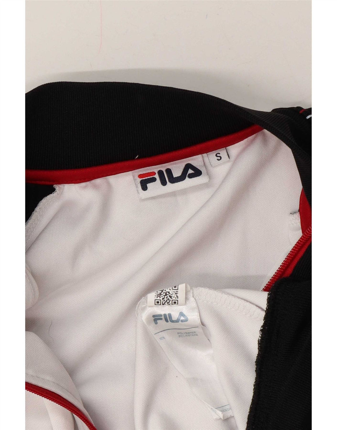 Fila Herre grafisk træningsdragt Topjakke Lille hvid Colourblock Polyester