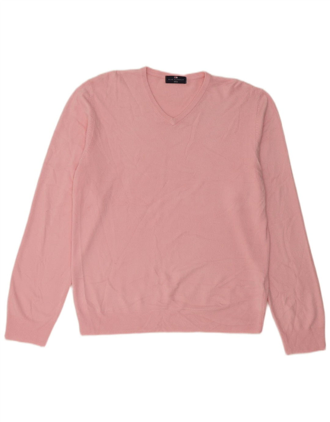 Marks & Spencer Herre Blue Harbor V-hals sweater Stor Pink Akryl