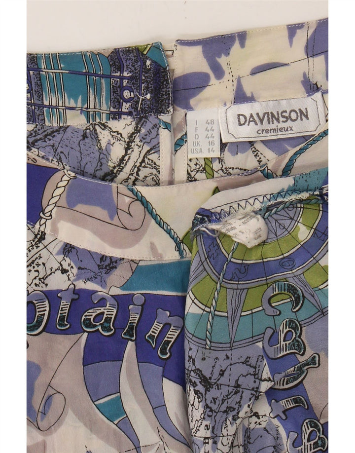 VINTAGE Womens Oversized Blouse Top UK 16 Large Multicoloured Vintage Vintage and Second-Hand Vintage from Messina Hembry 