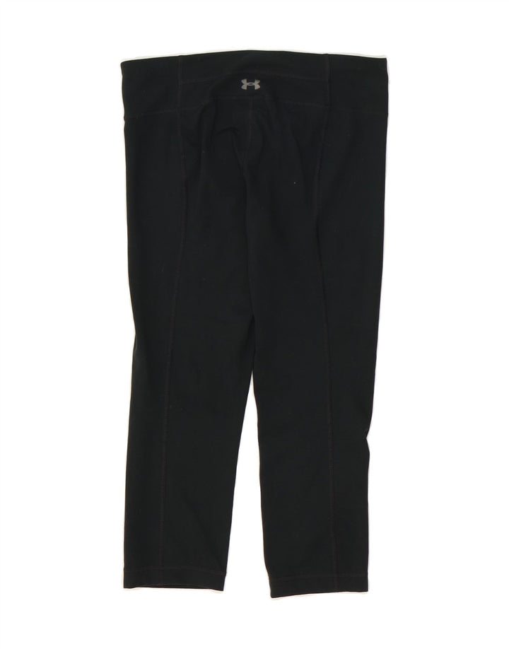 UNDER ARMOUR Womens Capri Leggings UK 10 Small Black Polyester Vintage Under Armour and Second-Hand Under Armour from Messina Hembry 