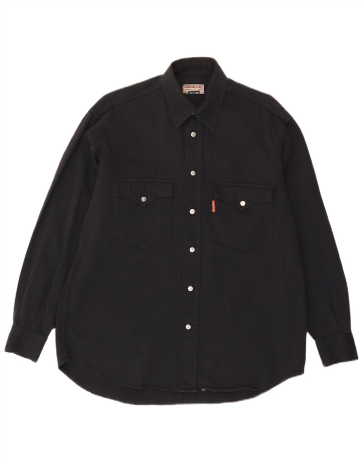 Carrera Denimskjorte til mænd Størrelse 37/38 Small Black