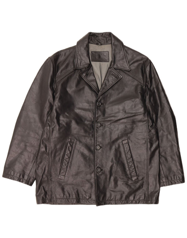 Vintage herre læderjakke UK 42 XL sort læder