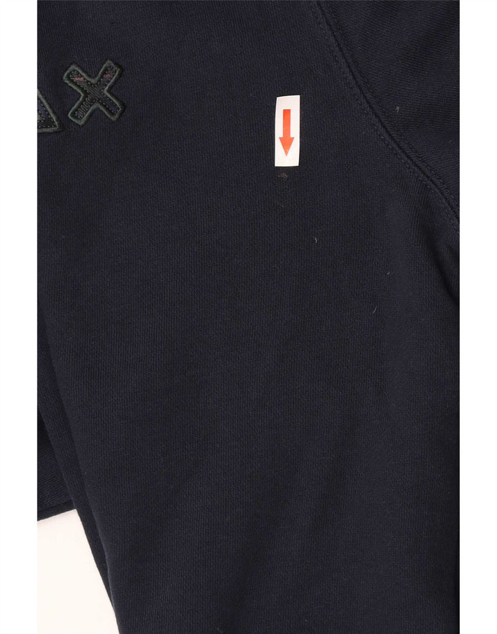 Sun68 Herre Sweatshirt Jumper Large Marineblå Ternet bomuld