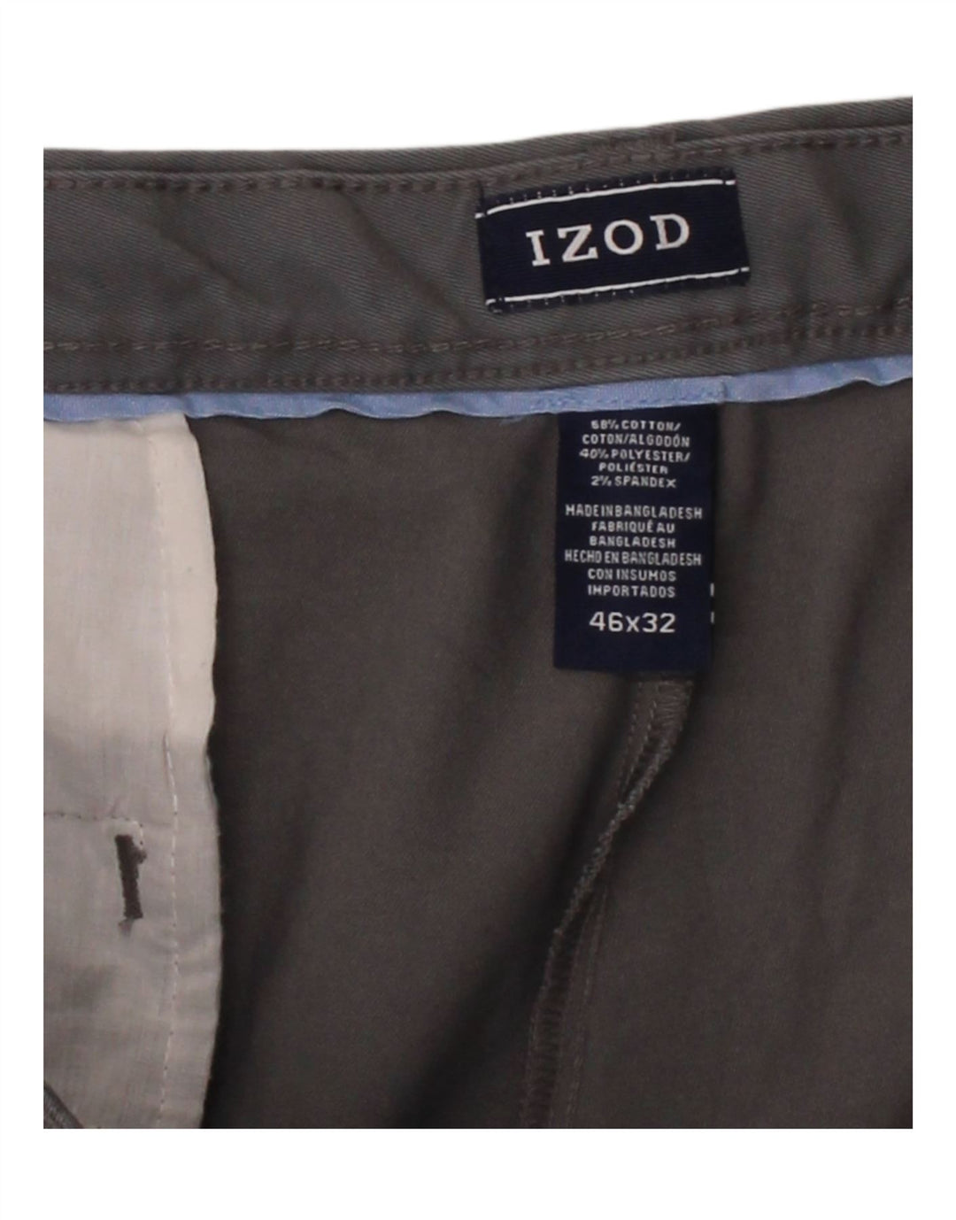 IZOD Mens Pegged Chino Trousers W46 L32 Grey Cotton Vintage Izod and Second-Hand Izod from Messina Hembry 