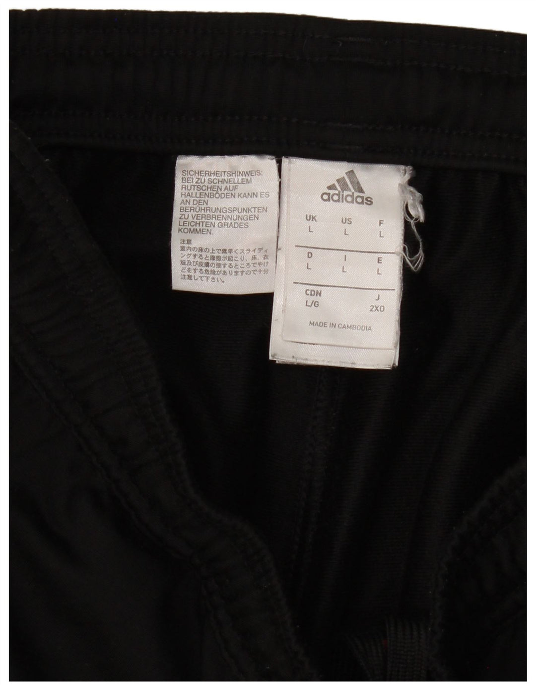 ADIDAS Mens Tracksuit Trousers Large  Black Polyester