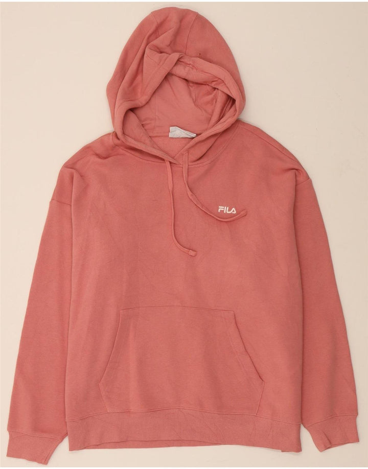 FILA Mens Hoodie Jumper 2XL Pink Cotton Vintage Fila and Second-Hand Fila from Messina Hembry 