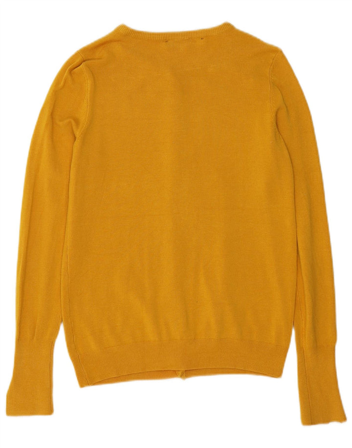 ZARA Dame Cardigan Sweater UK 10 Lille Gul