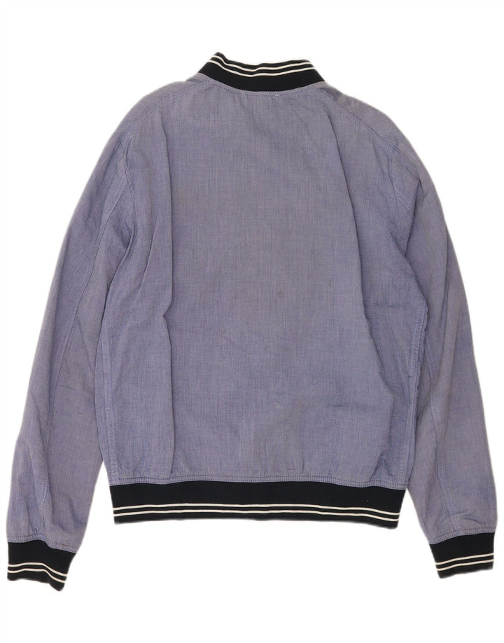 Zara Herre Bomber Jacket UK 38 Medium Blue
