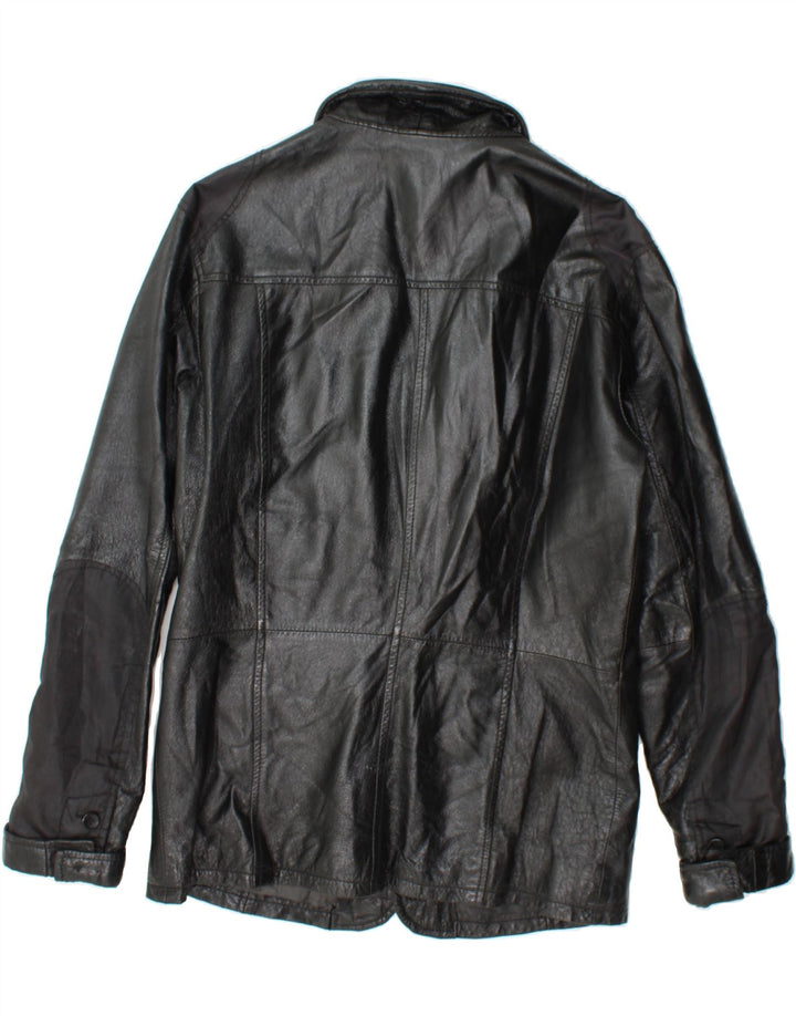 CONBIPEL Mens Leather Jacket IT 48 Medium Black Leather Vintage Conbipel and Second-Hand Conbipel from Messina Hembry 