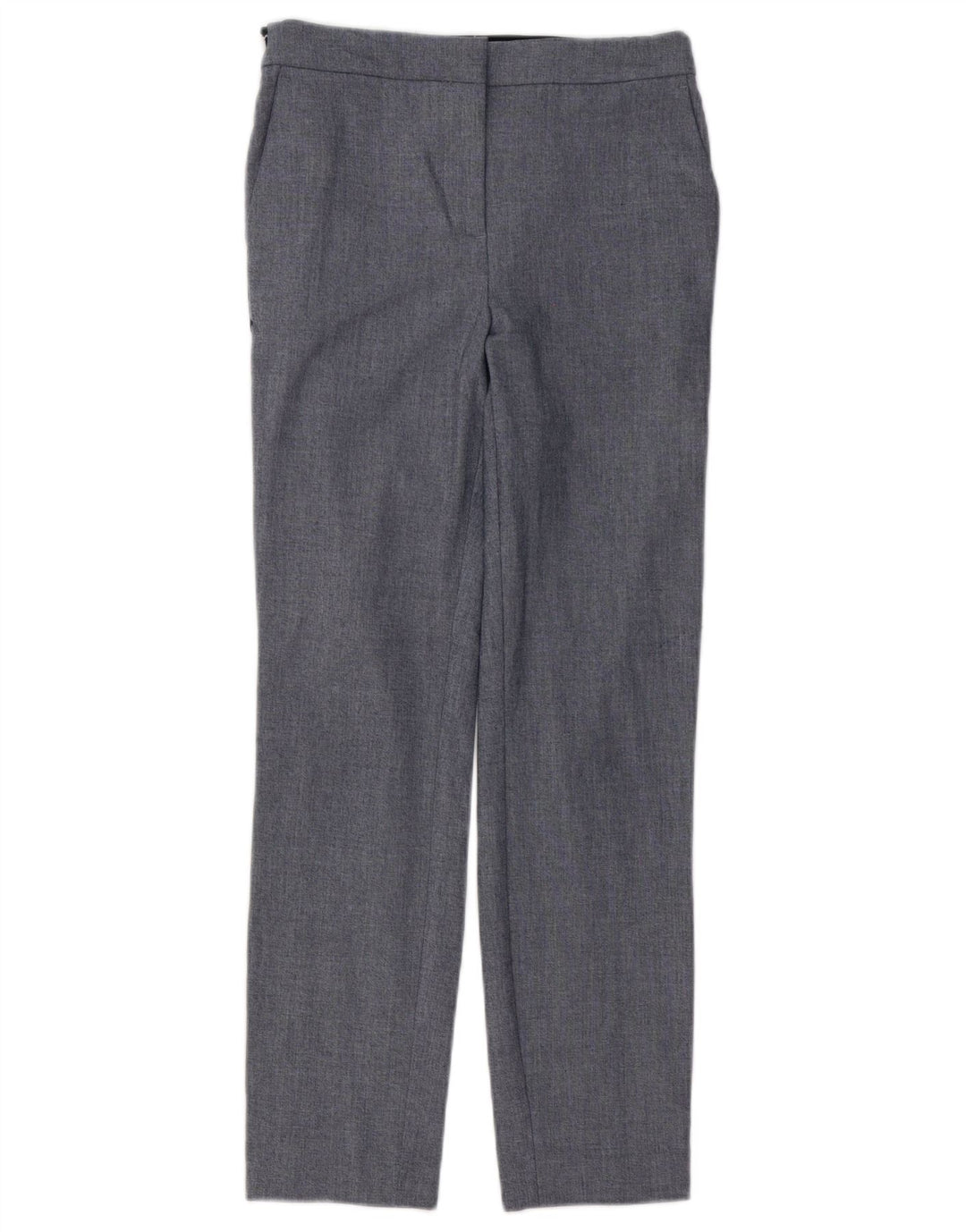 Zara Slim Chino-bukser til kvinder Small W26 L27 Gråstribet polyester