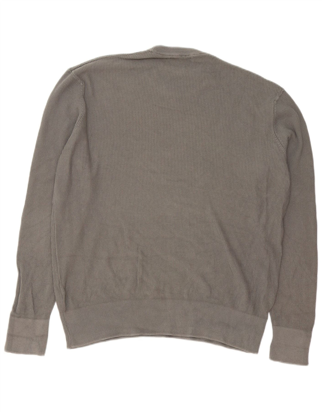 Zara Herre sweater med rund hals, mellemgrå bomuld