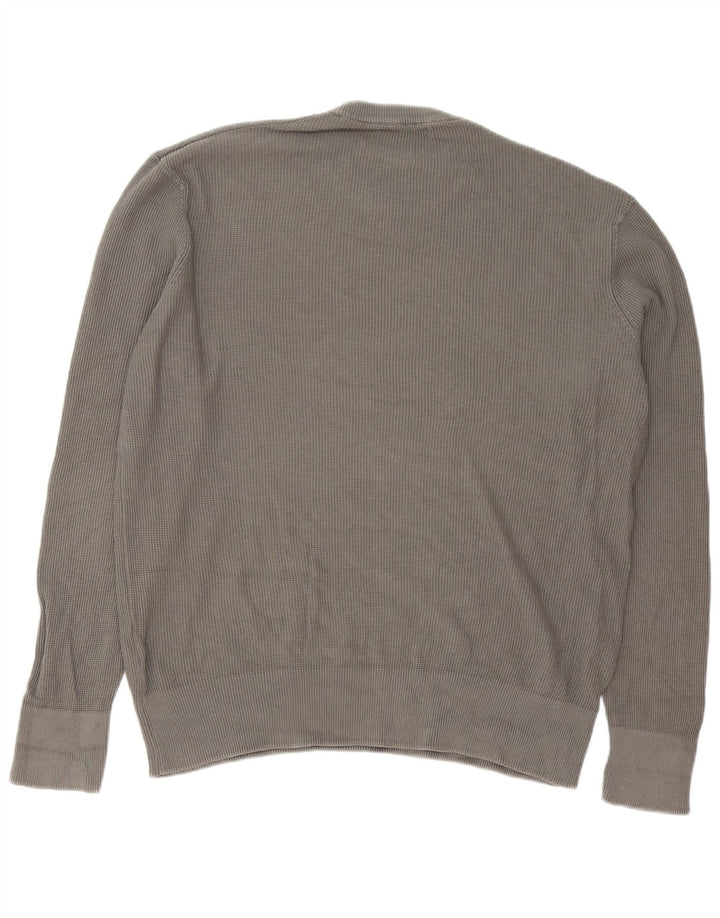 Zara Herre sweater med rund hals, mellemgrå bomuld