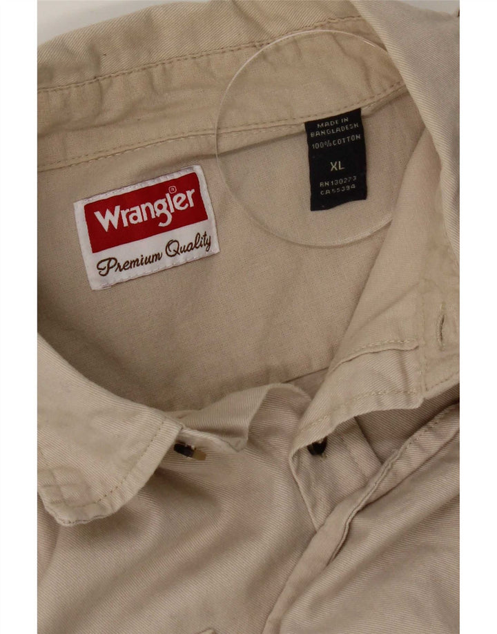 Wrangler Herreskjorte XL Beige Bomuld