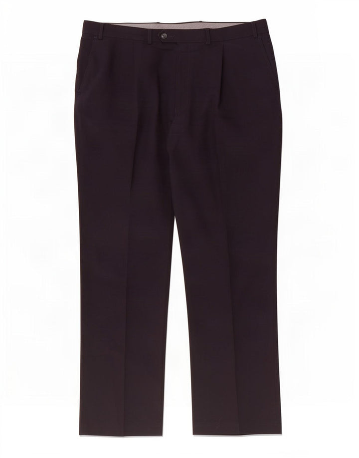 Marks & Spencer Herre Pegged Suit Bukser W40 L33 Marineblå Polyester