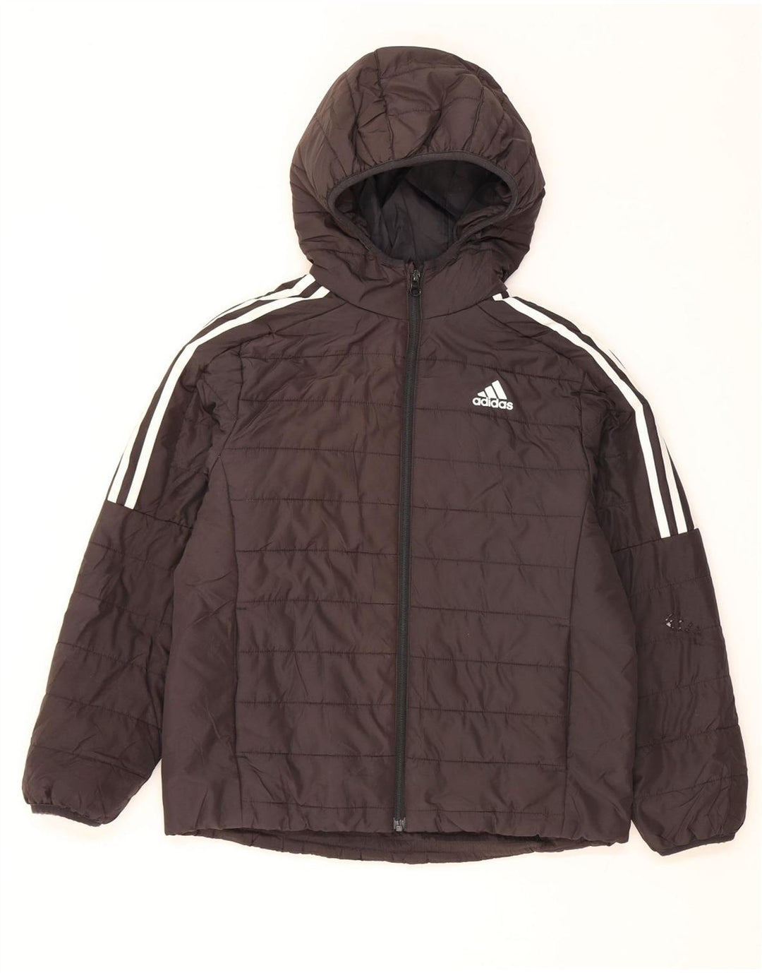 Adidas hættejakke til drenge 10-11 år mellem sort polyester