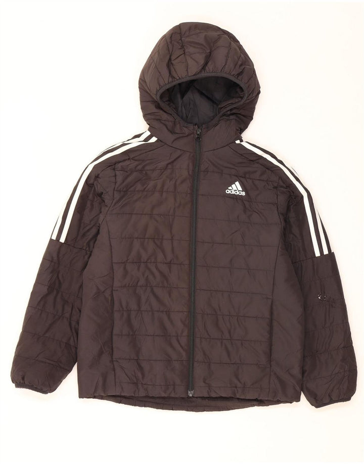 Adidas hættejakke til drenge 10-11 år mellem sort polyester