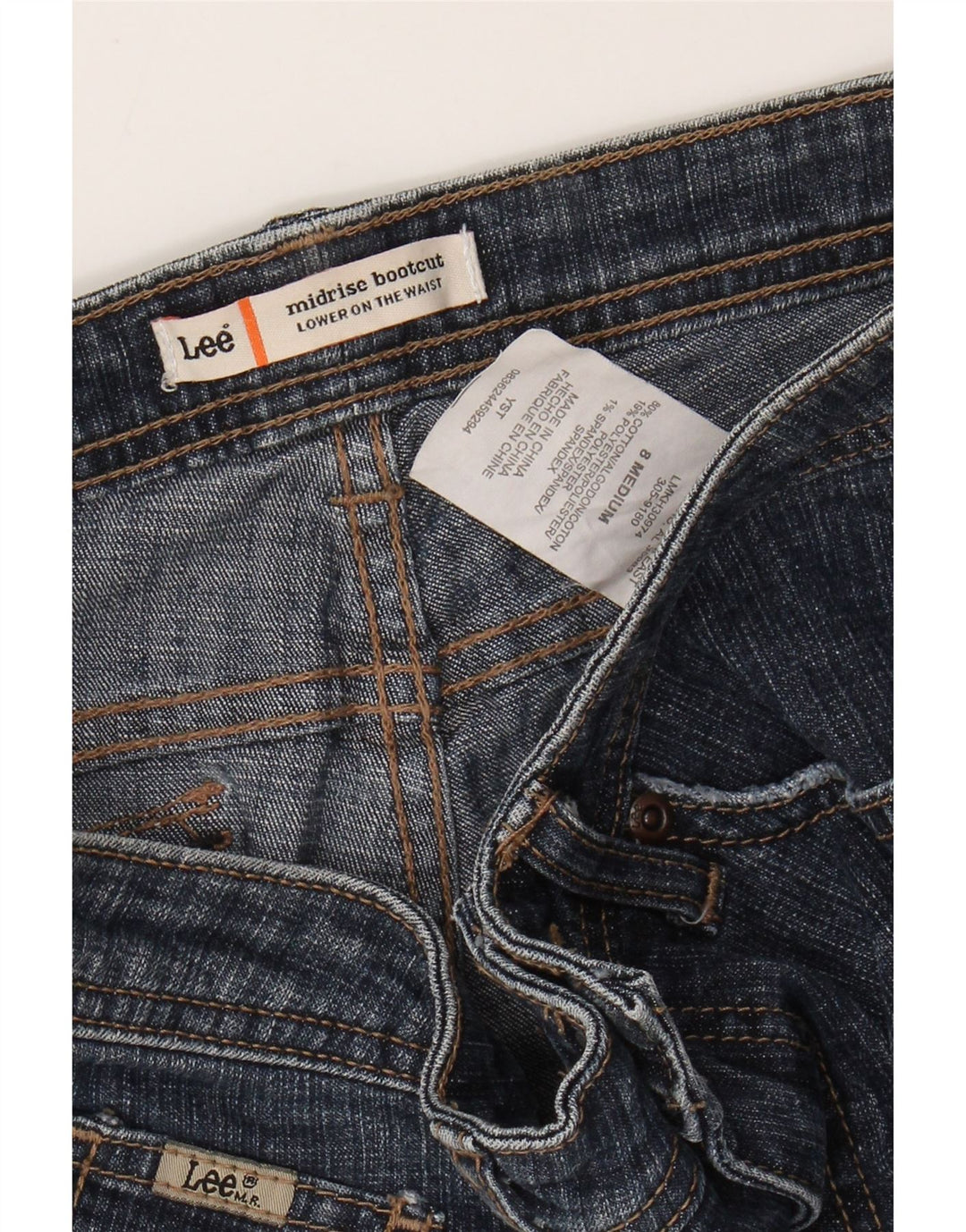 LEE Dame Mid Rise Capri Jeans US 8 Medium W29 Blå Bomuld
