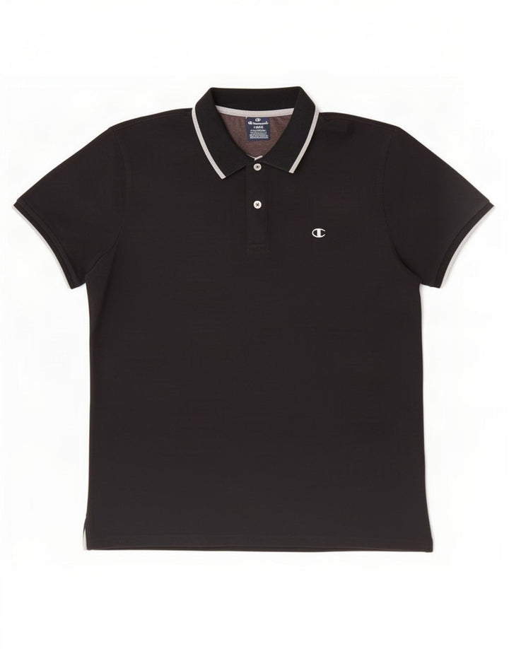 Champion Herre Polo Shirt Large Sort