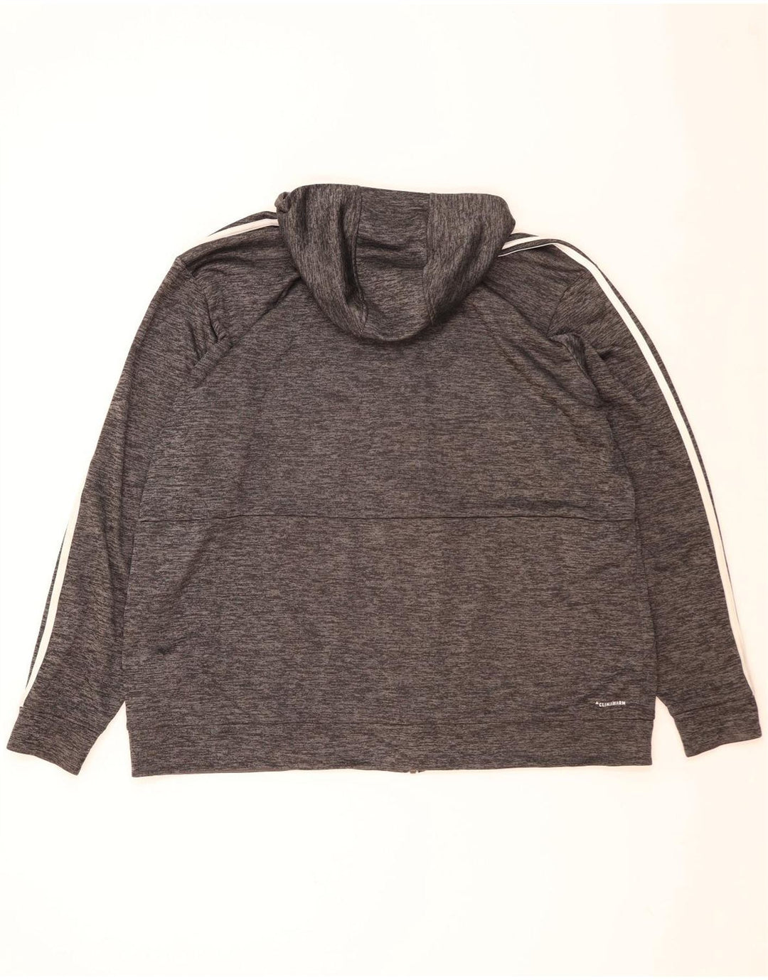 ADIDAS Herre Climalite hættetrøje med lynlås 2XL Grå Flecked Polyester