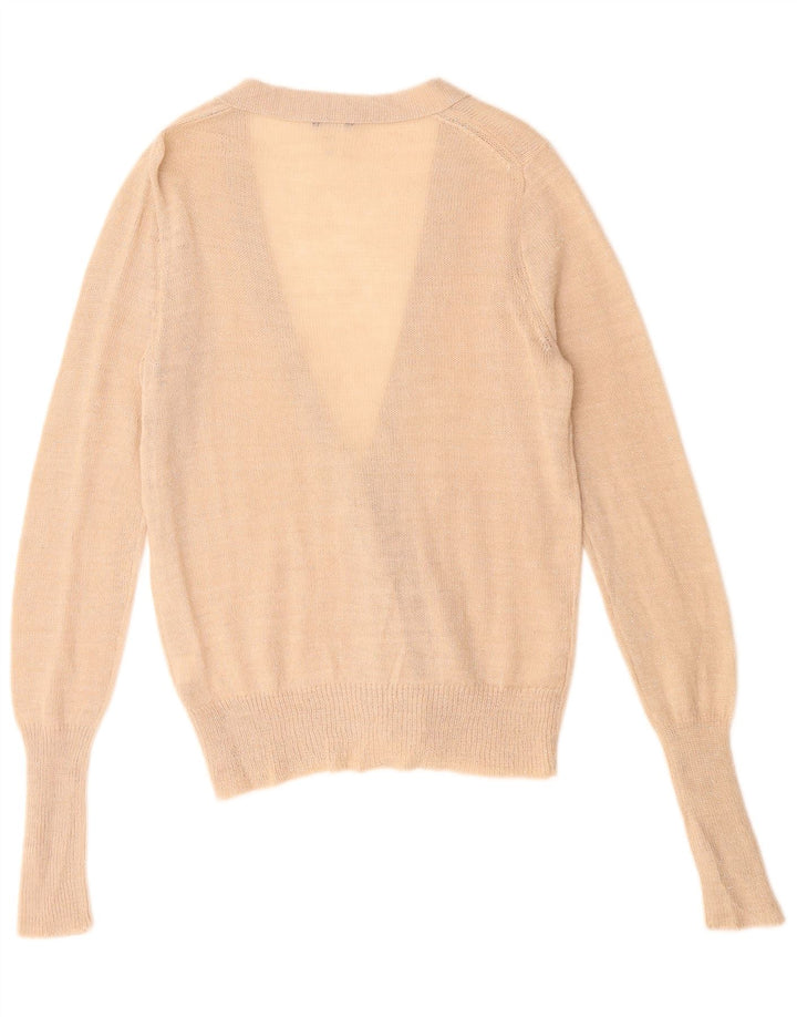 J. Crew Dame Cardigan Sweater UK 16 Stor Beige Akryl