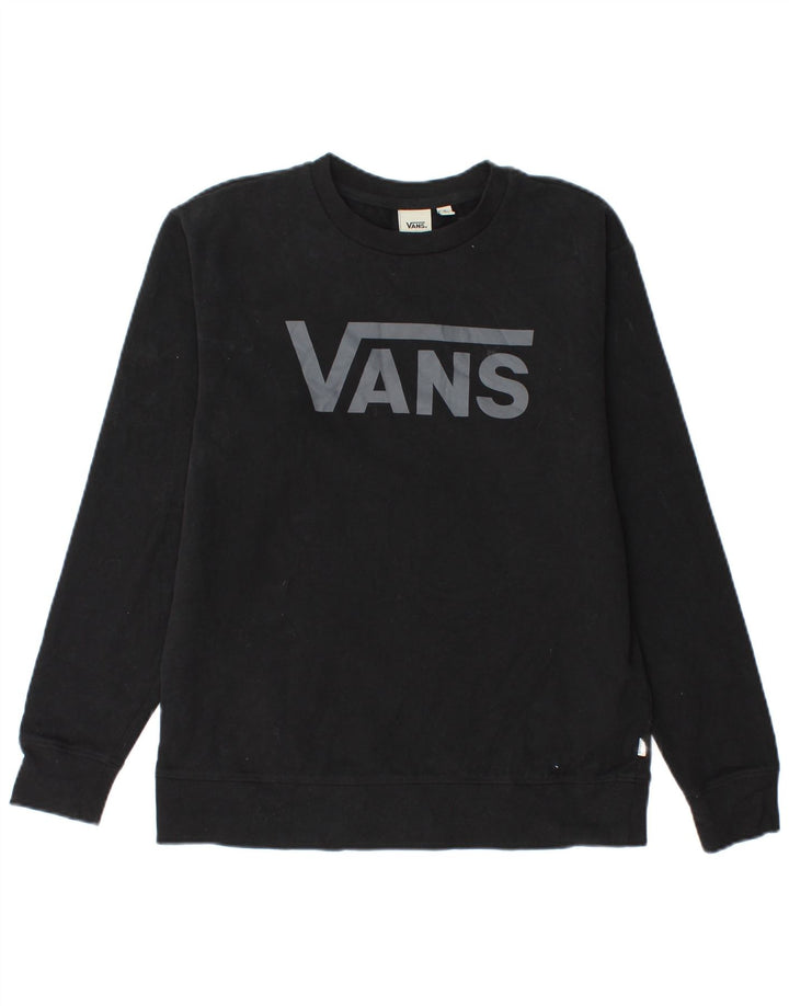 Vans Herre Grafisk Sweatshirt Jumper Lille sort bomuld