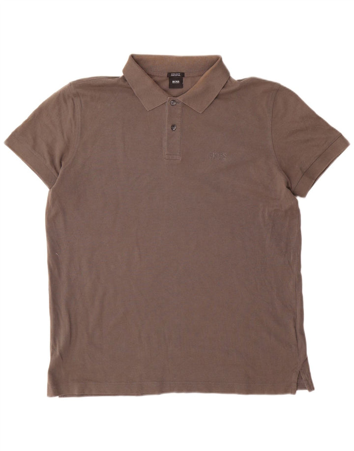 Hugo Boss Herre Regular Fit Polo Shirt XL Brun Bomuld
