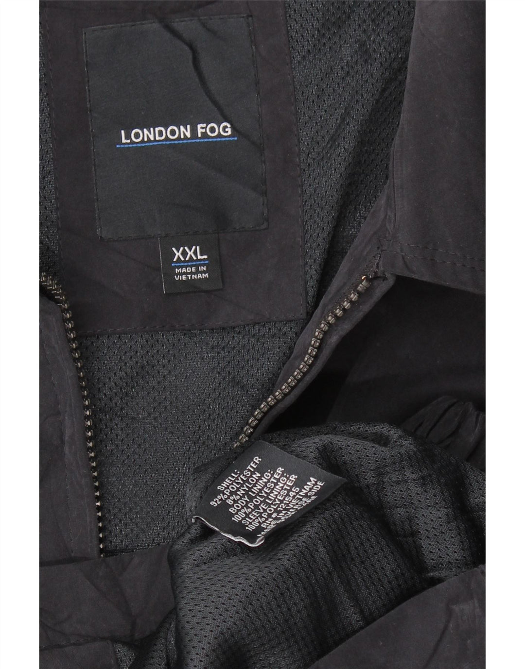 LONDON FOG Bomberjakke til mænd UK 44 2XL Navy Blue Polyester