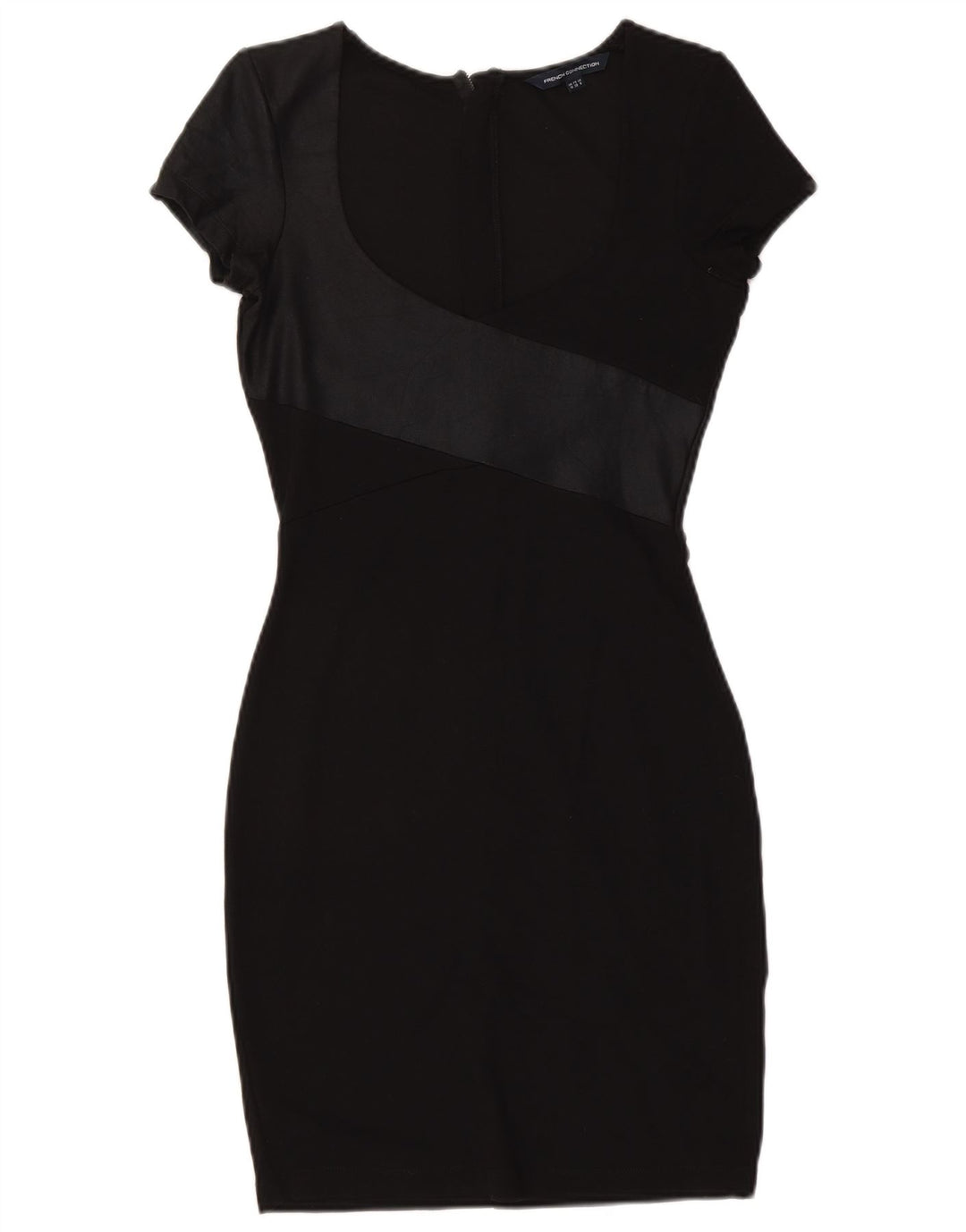 French Connection Womens Bodycon Dress UK 10 Small Black Viscose
