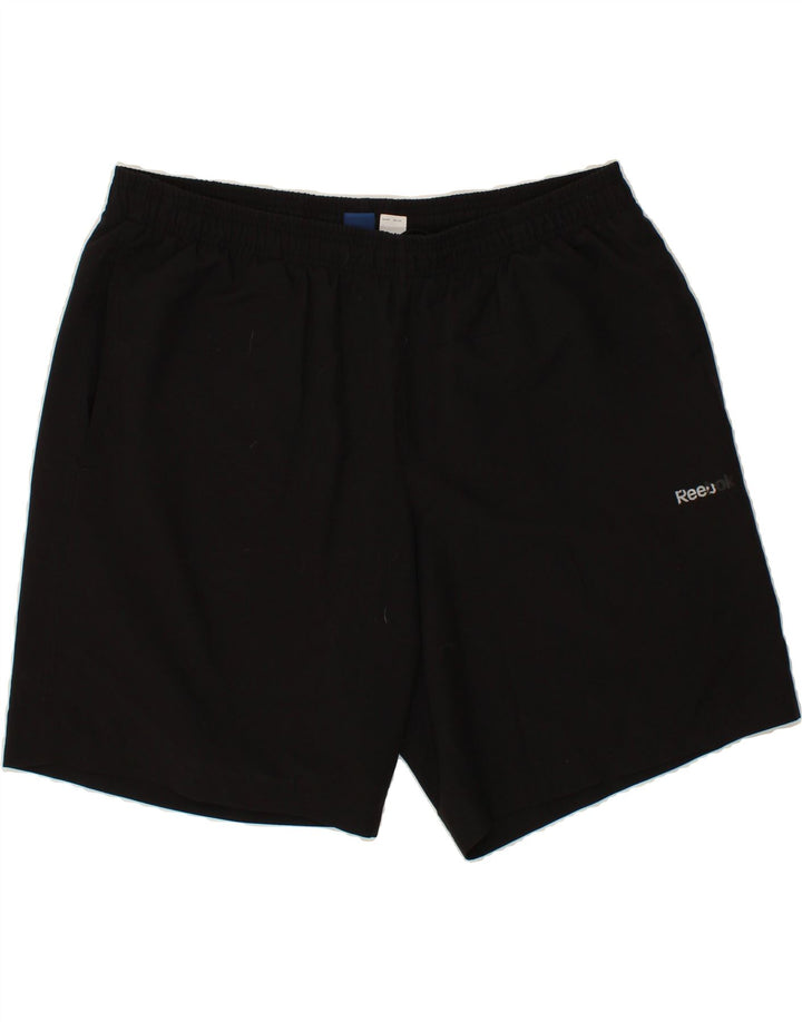 REEBOK Mens Sport Shorts XL Black Polyester Vintage Reebok and Second-Hand Reebok from Messina Hembry 