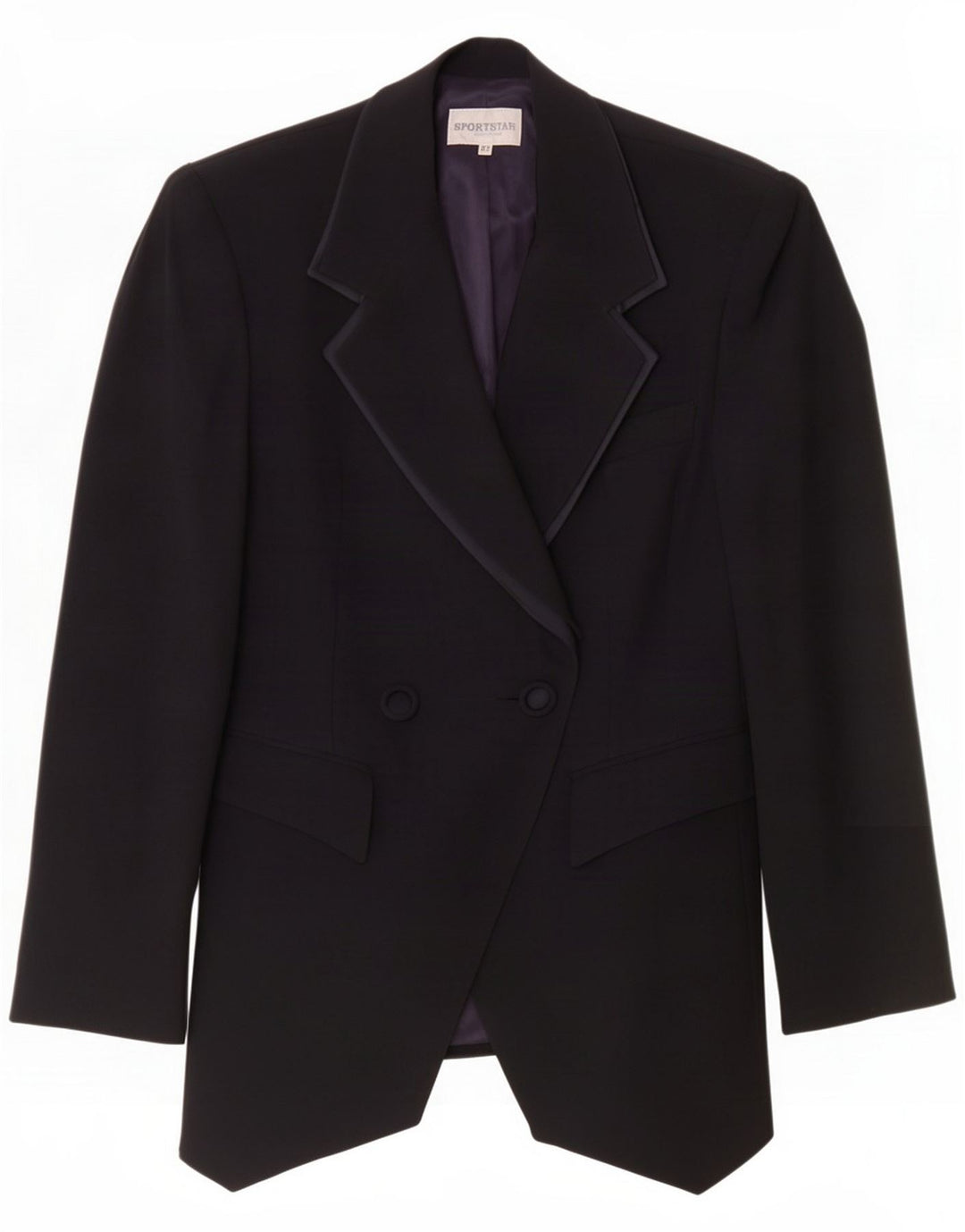 Sportstaff Dame 1 Knap Blazer Jacket IT 42 Medium Navy Blue Wool