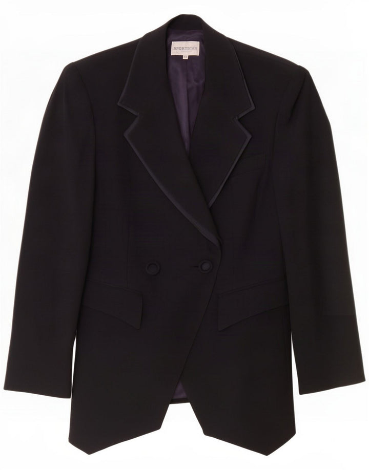 Sportstaff Dame 1 Knap Blazer Jacket IT 42 Medium Navy Blue Wool