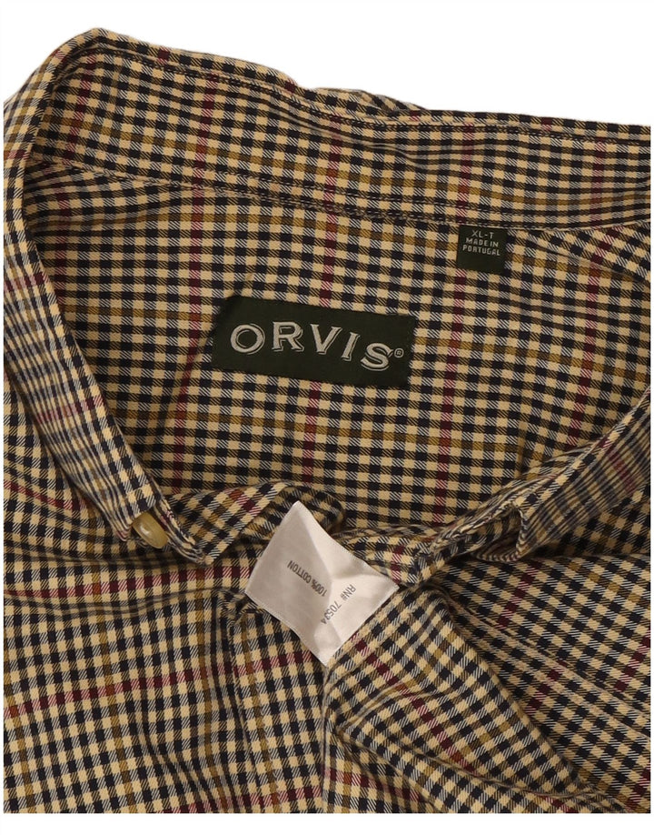 Orvis Herre Tall Shirt XL Multifarvet Gingham Cotton