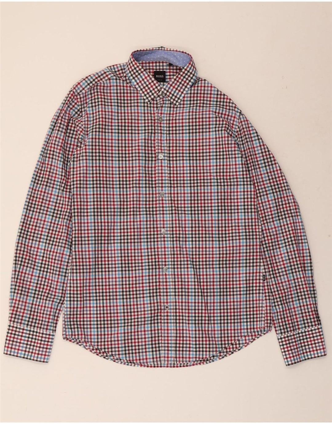 HUGO BOSS Herre Slim Fit skjorte Medium Multicolored Gingham Cotton